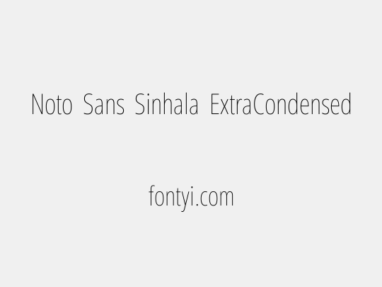 Noto Sans Sinhala ExtraCondensed Thin