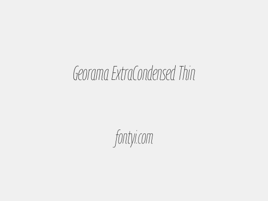 Georama ExtraCondensed Thin