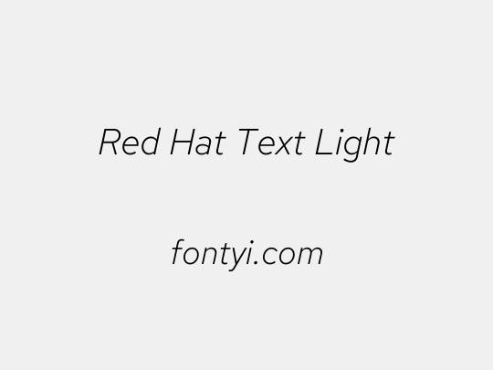 Red Hat Text Light