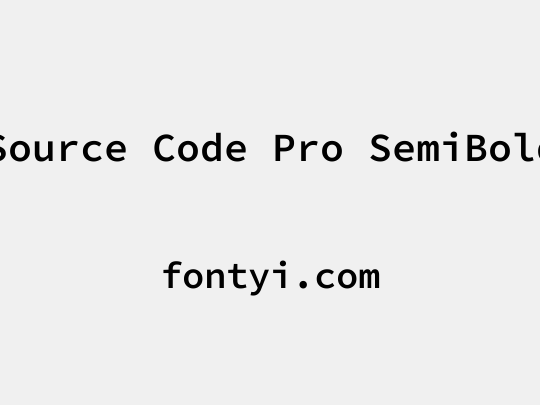 Source Code Pro SemiBold