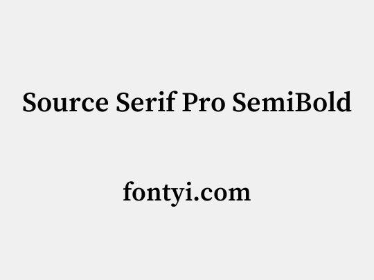 Source Serif Pro SemiBold