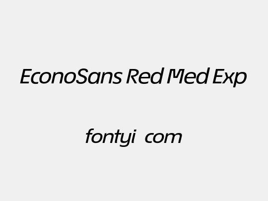 EconoSans Red Med Exp