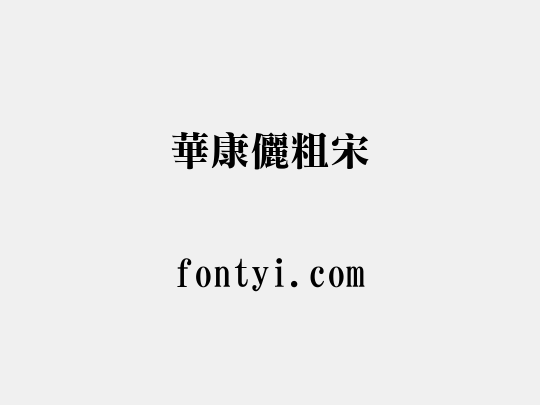 華康儷粗宋