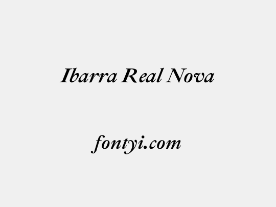 Ibarra Real Nova