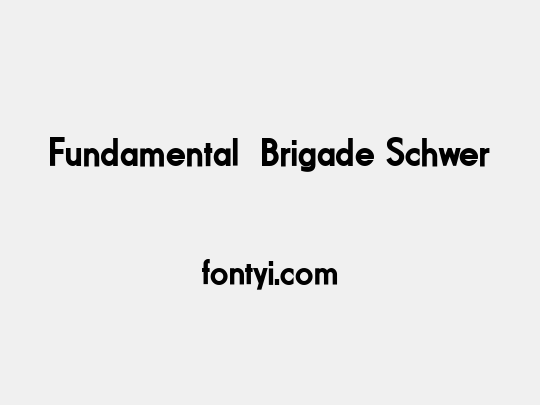 Fundamental  Brigade Schwer
