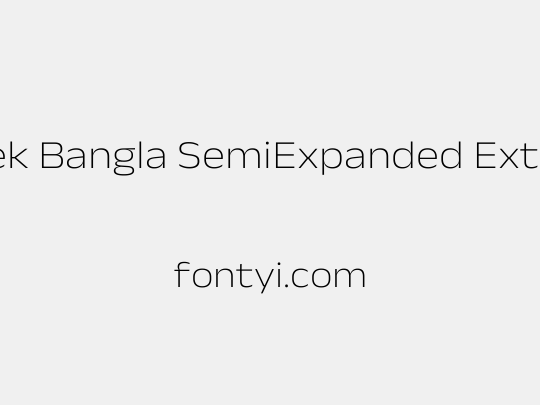 Anek Bangla SemiExpanded ExtraLight