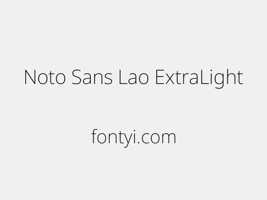 Noto Sans Lao ExtraLight