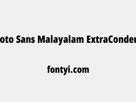 Noto Sans Malayalam ExtraCondensed Black
