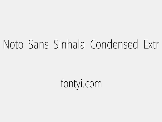 Noto Sans Sinhala Condensed ExtraLight