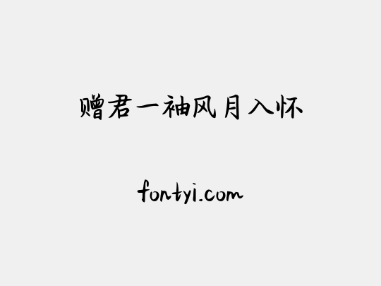 赠君一袖风月入怀