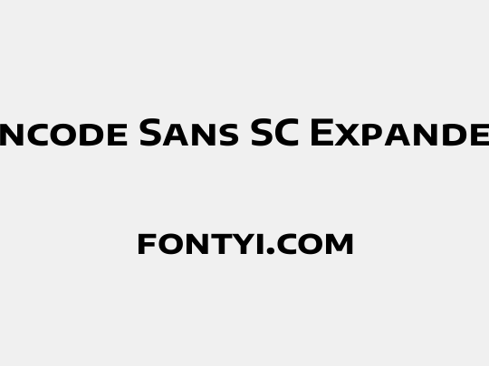 Encode Sans SC Expanded
