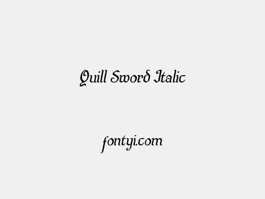 Quill Sword Italic