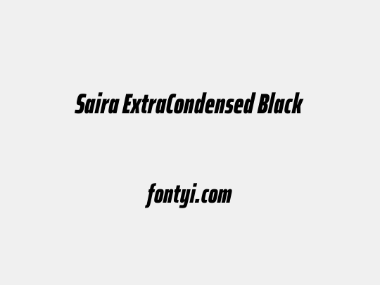 Saira ExtraCondensed Black