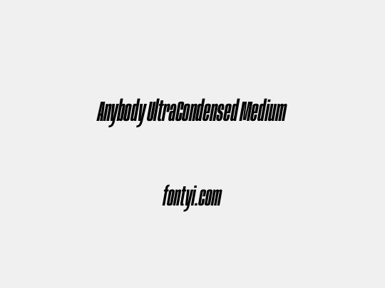 Anybody UltraCondensed Medium