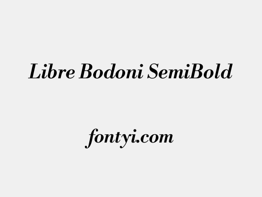 Libre Bodoni SemiBold