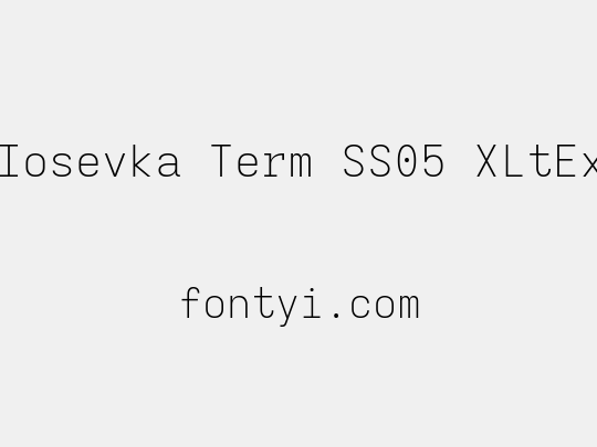Iosevka Term SS05 XLtEx