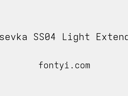 Iosevka SS04 Light Extended