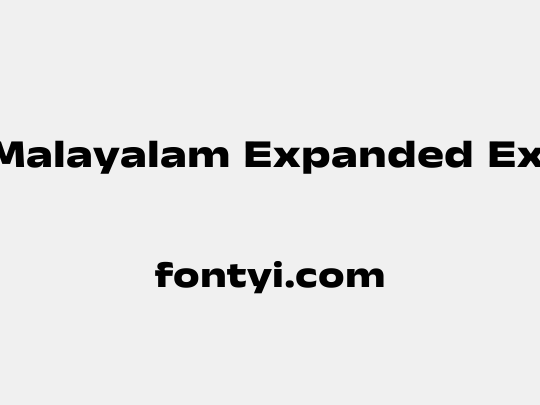 Anek Malayalam Expanded ExtraBold