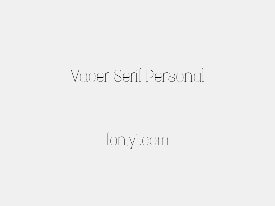 Vacer Serif Personal
