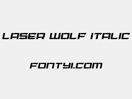 Laser Wolf Italic