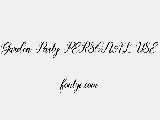 Garden Party PERSONAL USE