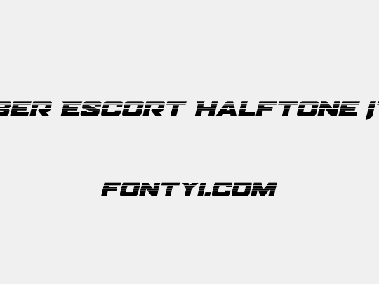 Bomber Escort Halftone Italic