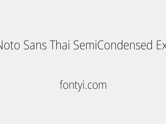 Noto Sans Thai SemiCondensed ExtraLight