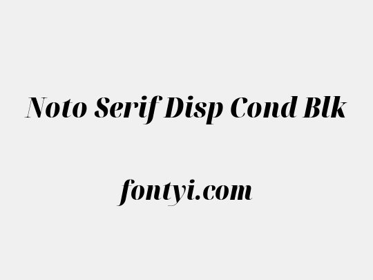 Noto Serif Disp Cond Blk