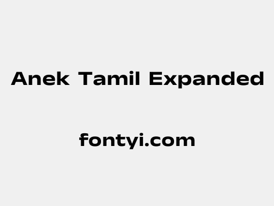 Anek Tamil Expanded