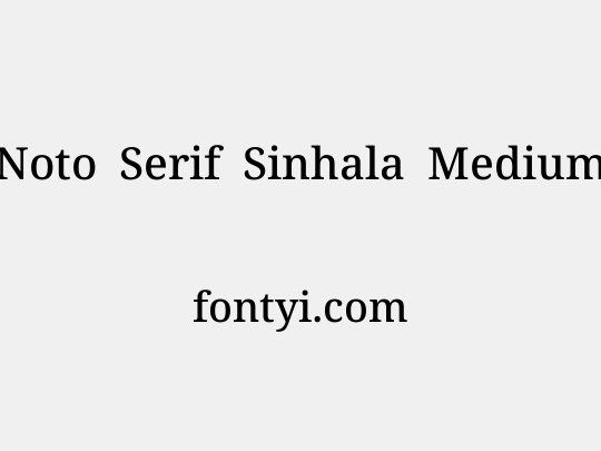 Noto Serif Sinhala Medium