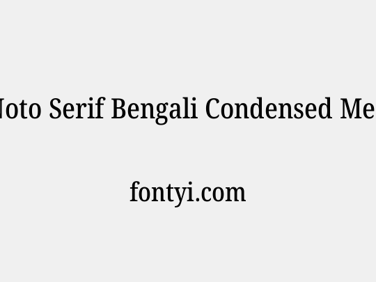 Noto Serif Bengali Condensed Medium