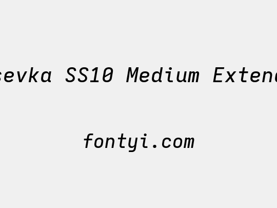 Iosevka SS10 Medium Extended