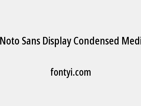 Noto Sans Display Condensed Medium