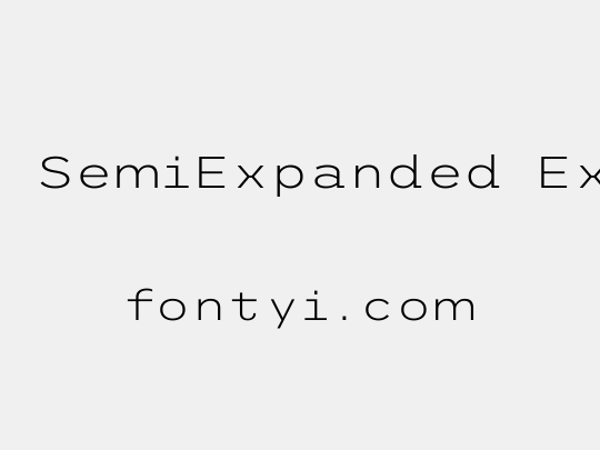 Trispace SemiExpanded ExtraLight