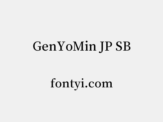 GenYoMin JP SB
