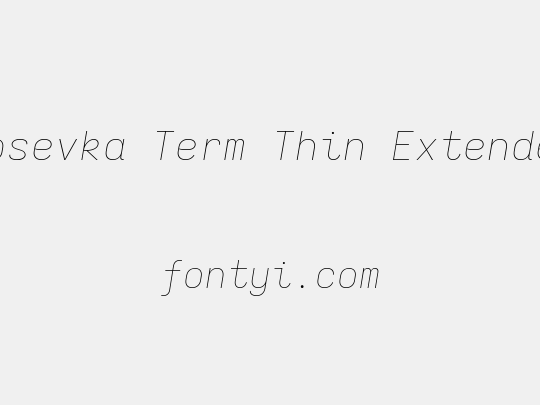 Iosevka Term Thin Extended