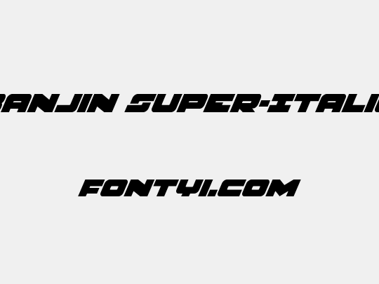 Banjin Super-Italic