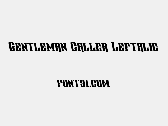 Gentleman Caller Leftalic