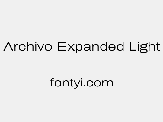 Archivo Expanded Light