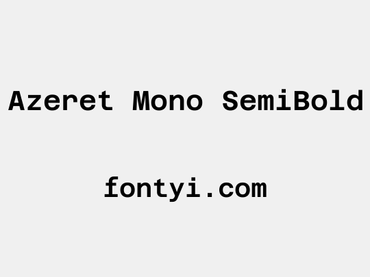 Azeret Mono SemiBold