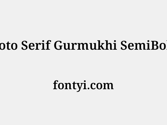 Noto Serif Gurmukhi SemiBold