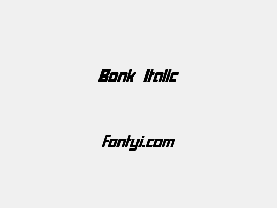 Bonk Italic