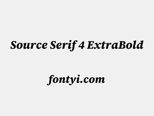 Source Serif 4 ExtraBold