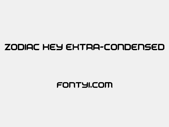 Zodiac Key Extra-Condensed