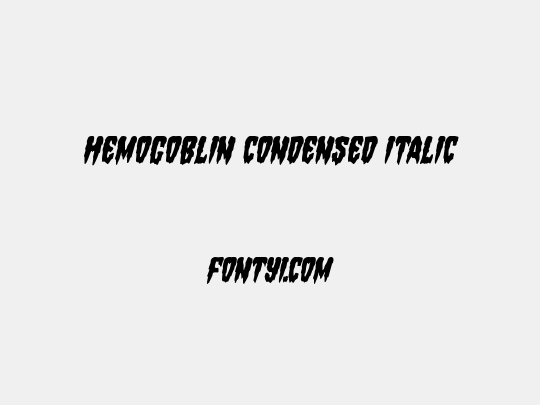 Hemogoblin Condensed Italic