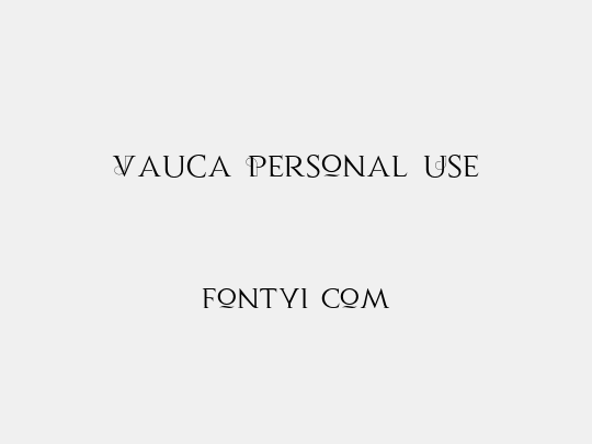 Vauca Personal Use