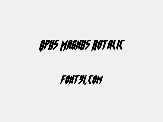 Opus Magnus Rotalic