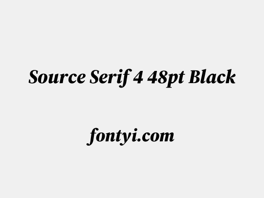 Source Serif 4 48pt Black