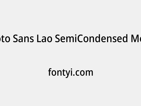 Noto Sans Lao SemiCondensed Medium