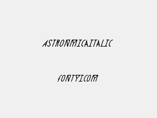 AstronmicaItalic